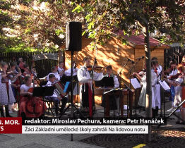 Žáci Základní umělecké školy zahráli Na lidovou notu