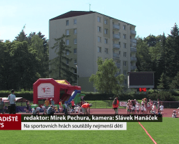 Na sportovních hrách soutěžily nejmenší děti
