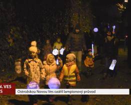 Ostrožskou Novou Ves rozzářil lampionový průvod