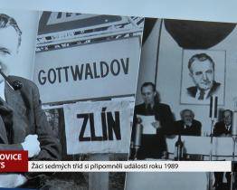 Žáci sedmých tříd si připomněli události roku 1989