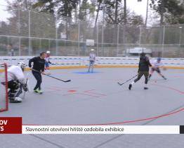 Slavnostní otevření hokejbalového hřiště ozdobila exhibice