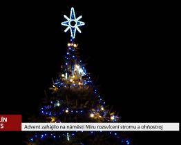 Advent zahájilo v Hulíně rozsvícení stromu i ohňostroj