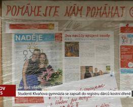 Studenti Klvaňova gymnázia se zapsali do registru dárců kostní dřeně