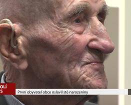 První obyvatel obce Podolí oslavil sté narozeniny