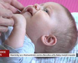 Maminky se v Komunitním centru Beruška učily Baby motýlí masáže