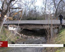 Začala oprava mostu na Komenského ulici