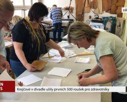 Krejčové v divadle ušily prvních 500 roušek pro zdravotníky