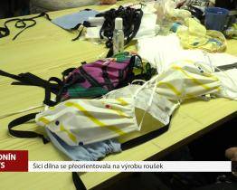 Šicí dílna se přeorientovala na výrobu roušek