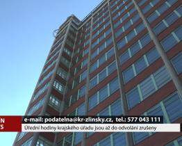 Úřední hodiny krajského úřadu jsou až do odvolání zrušeny