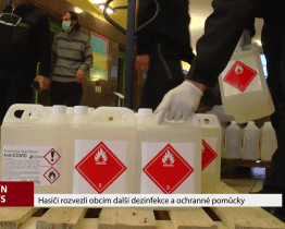 Hasiči rozvezli obcím další dezinfekce a ochranné pomůcky