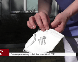 Domov pro seniory získal tisíc respirátorů FFP2