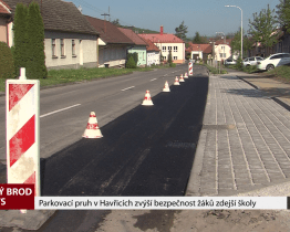 Parkovací pruh v Havřicích zvýší bezpečnost žáků zdejší školy