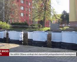 Na sídlišti Olšava vznikají dvě stanoviště polopodzemních kontejnerů