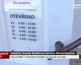 Provoz MěÚ v Uherském Hradišti se vrací do normálu