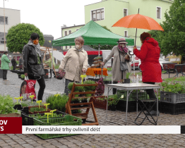 První farmářské trhy ovlivnil déšť