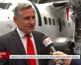 Hejtman Čunek navštívil členské firmy Moravského leteckého klastru