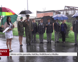 Město uctilo památku Valčíka, Hrdličkové a Hložka