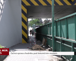 Začíná oprava chodníku pod železničním mostem