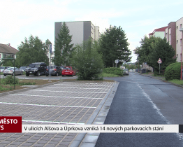 V ulicích Alšova a Úprkova vzniká 14 nových parkovacích stání