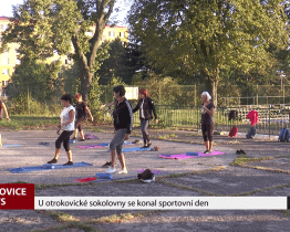 U otrokovické sokolovny se konal sportovní den