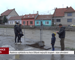 Radnice vyhlásila na řece Olšavě nejvyšší stupeň - stav ohrožení