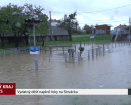 Vydatný déšť naplnil řeky na Slovácku