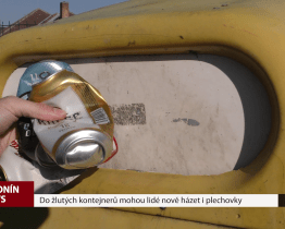 Do žlutých kontejnerů mohou lidé nově házet i plechovky