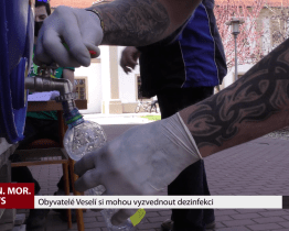 Obyvatelé Veselí si mohou vyzvednout dezinfekci