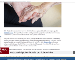 Kraj spustil digitální databázi pro dobrovolníky