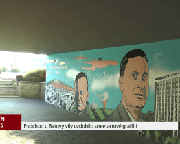 Podchod u Baťovy vily ozdobilo streetartové graffiti