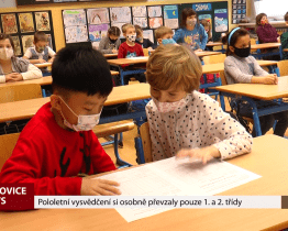 Pololetní vysvědčení si osobně převzaly pouze 1. a 2. třídy