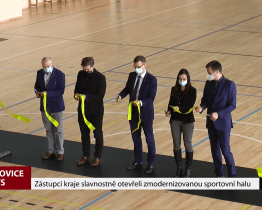 Zástupci kraje slavnostně otevřeli  zmodernizovanou sportovní halu