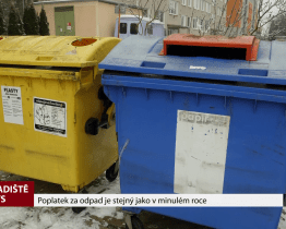 Poplatek za odpad je stejný jako v minulém roce