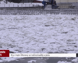 Kry z tající Moravy se nahromadily u jezu