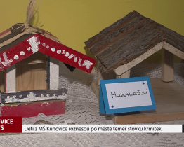 Děti z MŠ Kunovice roznesou po městě téměř stovku krmítek