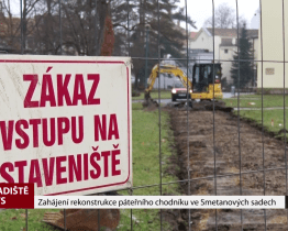 Zahájení rekonstrukce páteřního chodníku ve Smetanových sadech