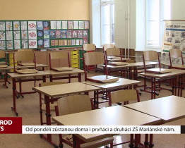 Od pondělí zůstanou doma i prvňáci a druháci ZŠ Mariánské náměstí