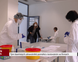 Tým lázeňských zdravotníků pomáhá s testováním ve firmách