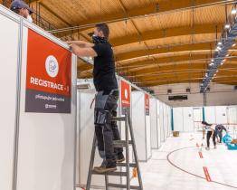 Přípravy velkokapacitního očkovacího centra v PSG aréně jedou na plné obrátky