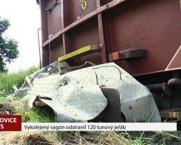 Vykolejený vagón v Otrokovicích zatarasil vlečkový přejezd. Na jeho odstranění bylo zapotřebí 120 tunového jeřábu.