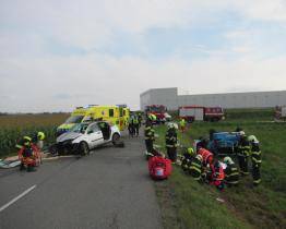 U nehody na Uherskohradišťsku zasahoval vrtulník