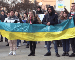 Lidé protestovali proti agresi na Ukrajině