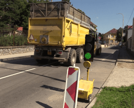 Jihomoravský kraj opravuje v Hroznové Lhotě nebezpečnou křižovatku