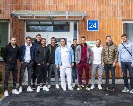 Fotbalisté FC Zlín podporují kníry