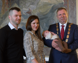 Uherské Hradiště slavnostně přivítalo svého prvního letošního občánka