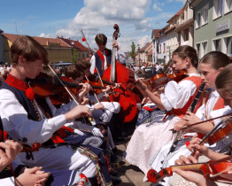 Kunovicemi projelo 29 koňských povozů