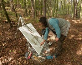 Kolem hradu Buchlov najdete malíře v plenéru