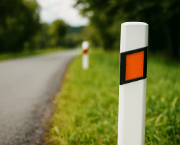 Odrazné prvky podél silnic v Otrokovicích pomáhají bránit střetům se zvěří