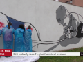 Děti malovaly na zeď k výročí sametové revoluce
