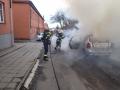 Ve Zlíně hořel osobní automobil